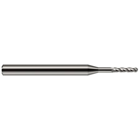 Harvey Tool Miniature End Mill - 4 Flute - Ball, 0.0930" (3/32) 76893